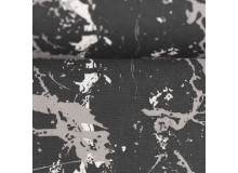 Baumwolle - Marmor schwarz grau